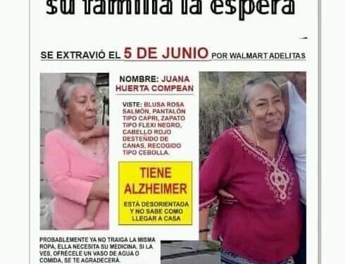 Doña Juana lleva 6 meses desaparecida; ayude a encontrarla.