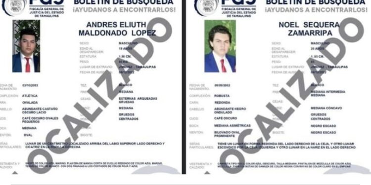 Localizan con vida a dos estudiantes desaparecidos