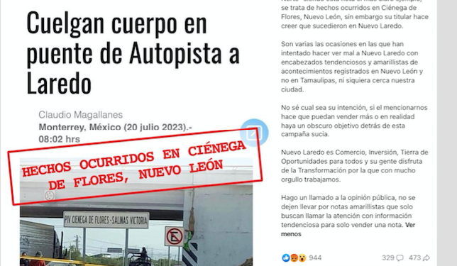 Difama «El Norte» a Nuevo Laredo, acusa alcaldesa.