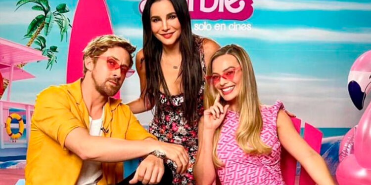 Martha Higareda comparte encuentro con Margot Robbie y Ryan Gosling en la premiere de Barbie
