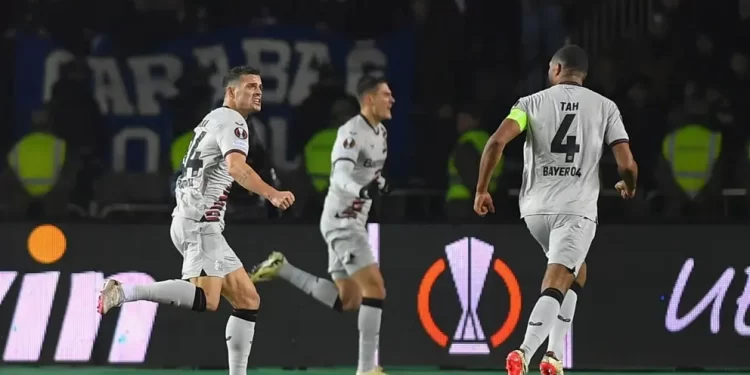 ¡Casi pierden el invicto! Bayer Leverkusen saca empate agónico en Europa League