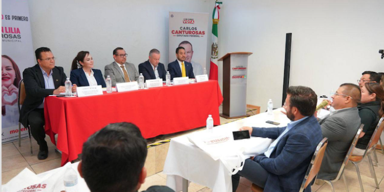 Presenta candidata Carmen Lilia Canturosas propuesta para impulsar el desarrollo industrial y el empleo