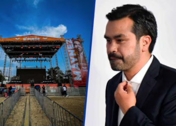 Ventarrón tira templete en evento de Máynez; hay al menos 4 muertos.