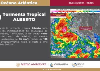 Tocó tierra “Alberto” en Madero