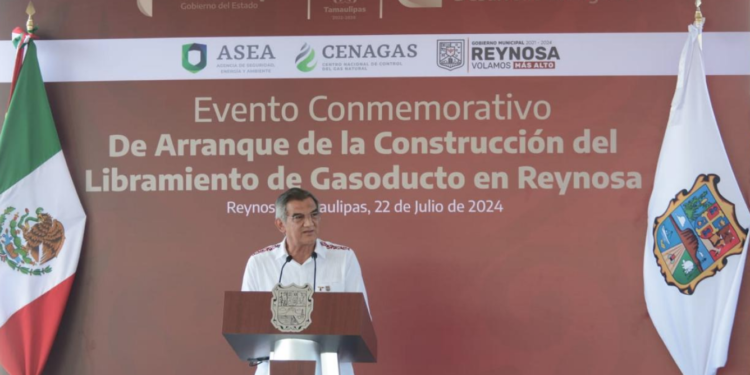 Inicia Américo Villarreal construcción de gasoducto libramiento en Reynosa