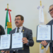 Preside rector Dámaso Anaya firma de convenio UAT y Trieltam