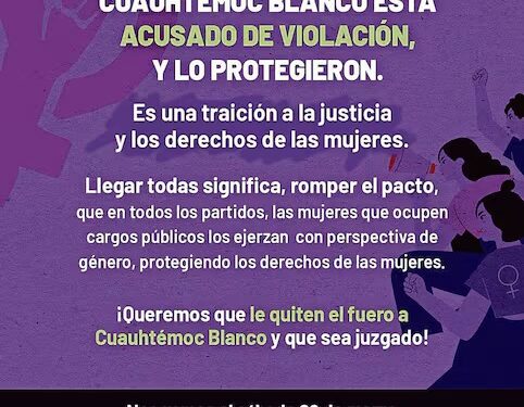 Mujeres se movilizan contra impunidad de Cuauhtémoc Blanco
