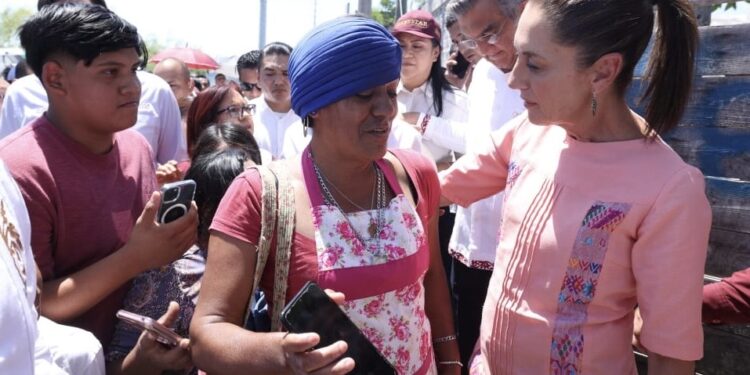 “Nadie se quedara sin apoyo”, promete Sheinbaum en Reynosa.