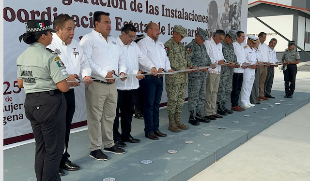 Inaugura gobernador y mandos militares instalaciones de la Guardia Nacional