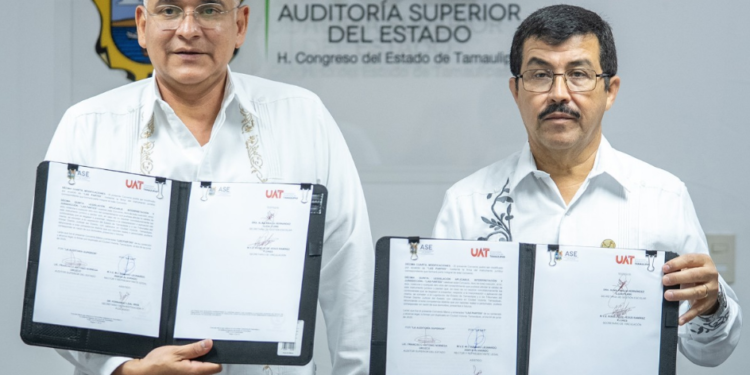 Firman convenio la UAT y la Auditoría Superior del Estado