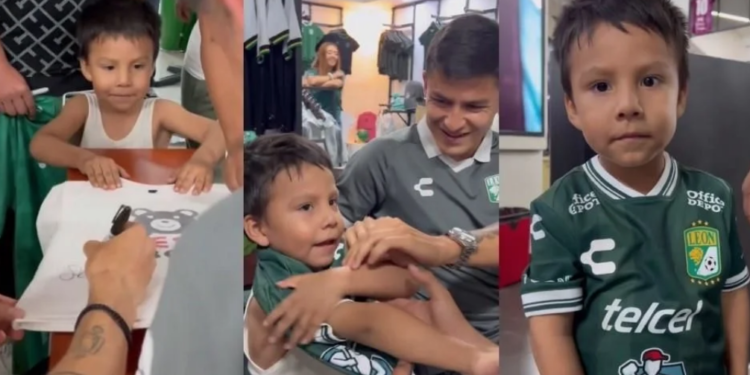 El lindo detalle de Iván Moreno con niño aficionado del León.