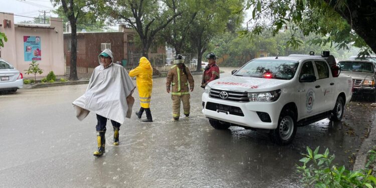 Activa y mantiene Gobierno de Victoria acciones de auxilio a la población por intensa lluvia.