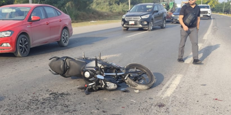 El motociclista se desplazaba a exceso de velocidad.