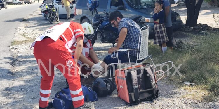 MOTOCICLISTA HERIDO EN CHOQUE