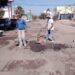 Repara Municipio daños por lluvia en avenida 27 para programar pavimentación.