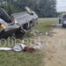 Ponchadura causa volcadura de camioneta; familia acaba herida.