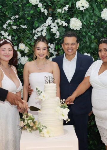 Apadrinan Lucy y Lalo Gattás a 72 matrimonios en ceremonia colectiva del DIF