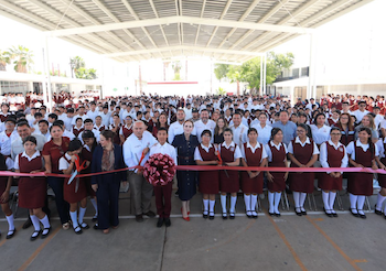 Impulsa alcaldesa Carmen Lilia Canturosas infraestructura educativa en preescolar, primaria y secundaria