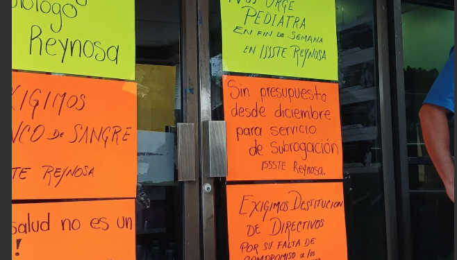 Carencias tienen al ISSSTE Reynosa en trerapia intensiva; exigen cese de directivos