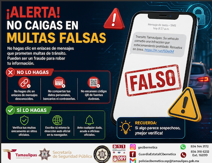 Estafadores envían falsas multas de Tránsito para vaciar cuentas.