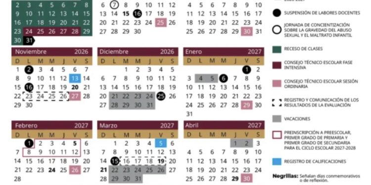 SEP fija el 31 de agosto como inicio del ciclo escolar 2026-2027