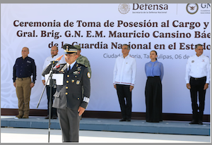 Es Mauricio Cansino Báez, nuevo coordinador de la Guardia Nacional en Tamaulipas; Gobernador destaca coordinación.