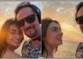 Rodrigo Cachero comparte fotos con una joven actriz y su hijo, Santi, lo balconea: «vivan los novios»