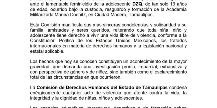 CODHET tardó 19 días en pronunciarse por feminicidio de Dafne
