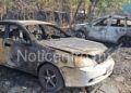 Colilla pudo desatar incendio que dañó siete autos de trabajadores del IMSS