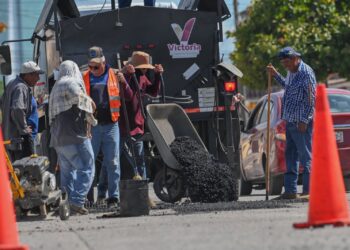 Registra gran avance el plan de rehabilitación de calles en Victoria.
