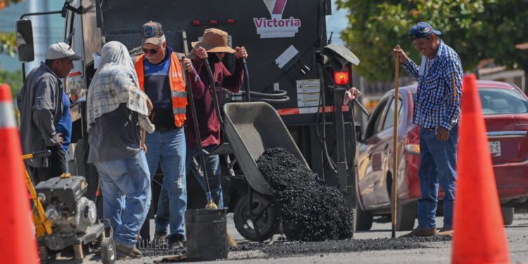 Registra gran avance el plan de rehabilitación de calles en Victoria.