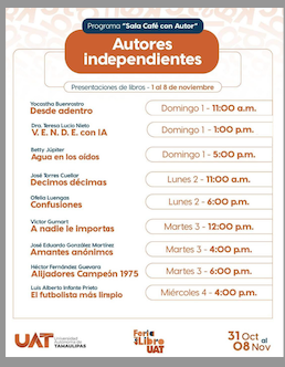 Abre la UAT espacios a escritores independientes en la Feria del Libro 2026