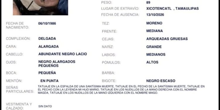 Desaparece chofer; esposa pide ayuda para localizarlo
